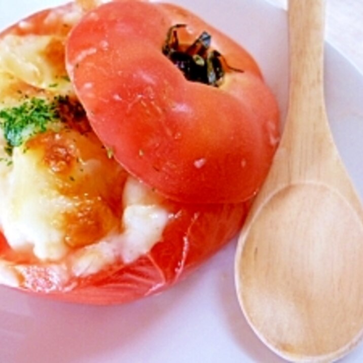 丸ごとトマトのグラタン レシピ 作り方 By Jp S ビートル 楽天レシピ